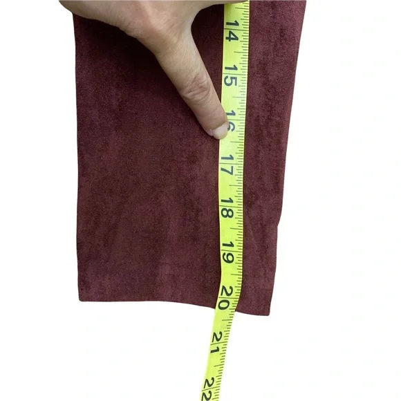 Fashion Nova Off-Shoulder Belted Jacket Suede Like Maroon Gold hardware Zip XL - Picture 6 of 10